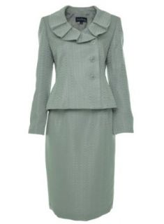 EVAN PICONE Faux Double Breasted Pleated Collar Jacket/Skirt Suit at  Womens Clothing store