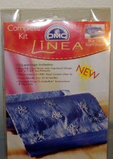 Linea Blue Silk Scarf / Shawl Kit by DMC   Fashion Scarves