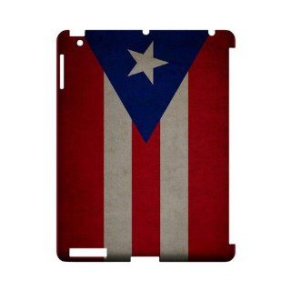 [Geeks Designer Line] Grunge Puerto Rico Apple iPad 2nd Gen Plastic Case Cover [Anti Slip] Supports Premium High Definition Anti Scratch Screen Protector; Durable Fashion Snap on Hard Case; Coolest Ultra Slim Case Cover for iPad 2nd Gen Supports Apple 2nd 