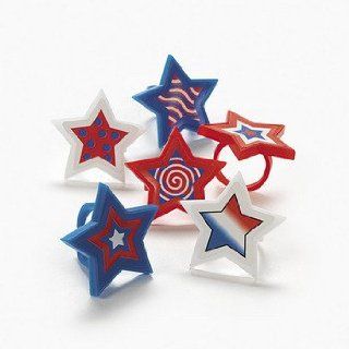 Patriotic Star Shaped Rings   4th of July & Novelty Jewelry: Jewelry Products: Jewelry