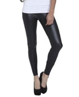 Wet Seal Women's Matte Faux Leather Legging XL Black at  Womens Clothing store
