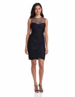 Adrianna Papell Women's Tulle Necklace Dress, Ink, 10