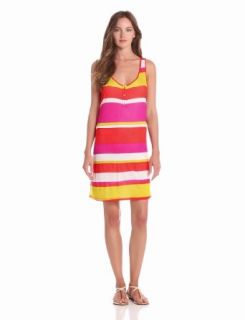 VELVET BY GRAHAM & SPENCER Women's Variegated Stripe Sleeveless Dress, Ginger, Small at  Womens Clothing store: