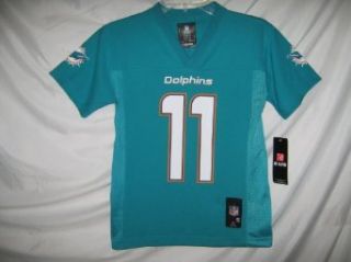Mike Wallace Miami Dolphins Aqua NFL Youth 2013 14 Season Mid tier Jersey: Clothing