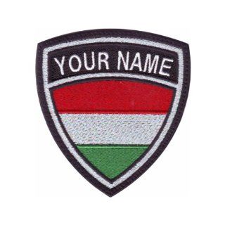 Hungary Custom Crest Flag Name Embroidered Sew On Patch : Other Products : Everything Else