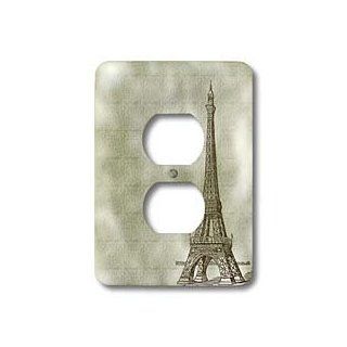 3dRose lsp_110223_6 Eiffel Tower Vintage Art Paris 2 Plug Outlet Cover   Outlet Plates  