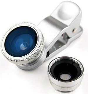 Aerb 3 in 1 180Fisheye Lens + Wide Angle + Macro Lens Clip Camera Photo Kit For Apple iPhone 5/5S/5C/4/4S, iPad Air/iPad 234/iPad Mini, Tablet PC, Laptops, Samsung Galaxy S5/S4/S3/S2/ Note3/Note2, HTC ONE M8, Blackberry Bold Touch, Sony Xperia, Motorola D