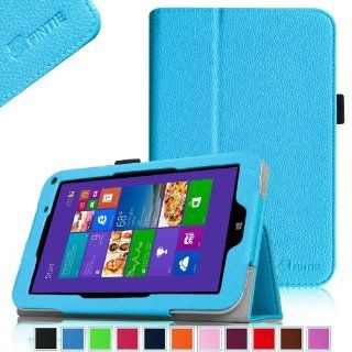Fintie Toshiba Encore WT8 (Windows 8.1) Folio Case Cover   Premium Leather With Stylus Holder Only Fit for Toshiba Encore WT8 Windows 8.1 8 Inch Tablet   Blue: Computers & Accessories