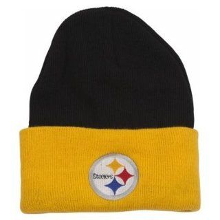 Pittsburgh Steelers NFL Reebok Team Apparel Two Tone Cuffed Knit Beanie Hat : Sports Fan Beanies : Sports & Outdoors