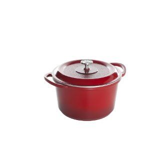 Nordic Ware Pro Cast Traditions Enameled Dutch Oven with Cover, 6.5 Quart, Cranberry: Kitchen & Dining