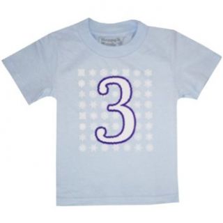 Happy Family Clothing Third Birthday Snowflake T Shirt (2/3 T, Light Blue): Clothing