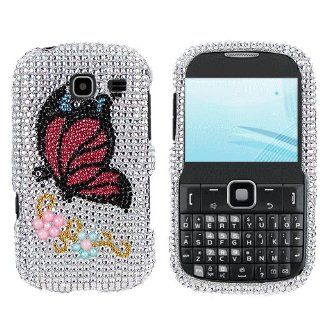 Rhinestones Protector Case for Samsung Freeform III R380, Monarch Butterfly Full Diamond: Cell Phones & Accessories