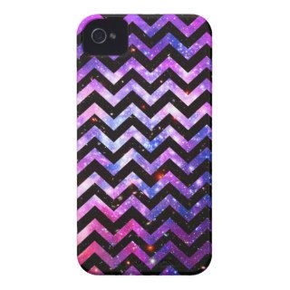 Girly Chevron Pattern Cute Pink Teal Nebula Galaxy Case Mate iPhone 4 Cases