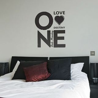 one love bob marley quote wall stickers by the binary box