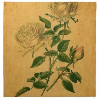 Roses are Golden Cloth Napkins