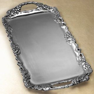 Arthur Court Grape 21 Inch Oblong Serving Tray with Handles: Kitchen & Dining