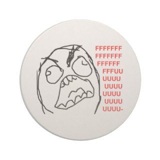 Rage Guy Angry Fuu Fuuu Rage Face Meme Coaster
