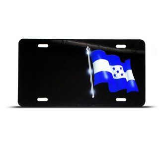 Honduras Flag Novelty Airbrushed Metal License Plate Sign Tag: Automotive