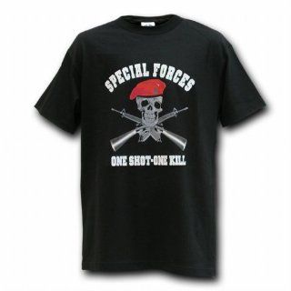 United States US Army Special Forces 1 Shot 1 Kill Black T shirt Size XL: Everything Else