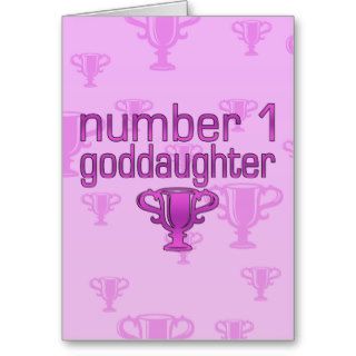 Number 1 Goddaughter Greeting Cards