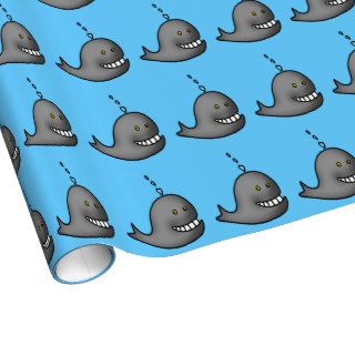 Funny whale wrapping paper