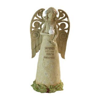 Grasslands Road Vintage Chic Outdoor Angel Holding Snowman "Snowmen Fall From Heaven Unassembled" (Discontinued by Manufacturer) : Outdoor Statues : Patio, Lawn & Garden