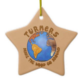 Turners Globe Funny Woodturning Earth Christmas Tree Ornament