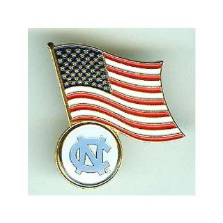 North Carolina Tar Heels (UNC) Flag Pin : Football Apparel : Sports & Outdoors