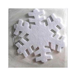 Club Pack of 24 Winter White Felt Snowflake Christmas Ornaments 10"   Decorative Hanging Ornaments