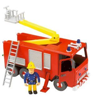 Fireman Sam   Friction Fire Engine with Sam Figure: Toys & Games