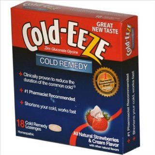 Cold Eeze, Lozenge Strawberry & Cream, 3.5 Ounce (12 Pack) : Cough Drops : Grocery & Gourmet Food