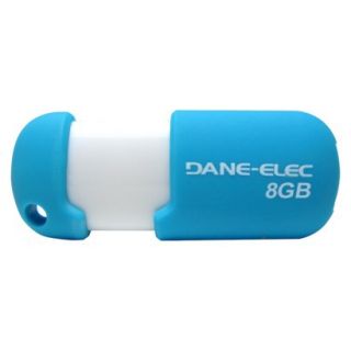 Dane Elec 8GB USB Flash Drive w/Cloud   Blue/Whi