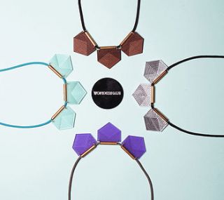 trio geo spike necklace by wonderhaus
