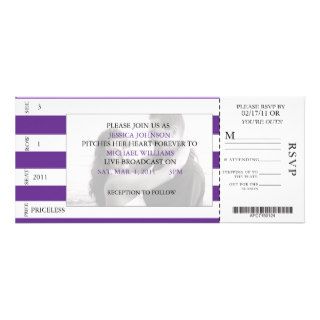 Event Ticket Wedding Invitation