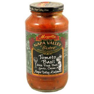 Mezzetta Bistro Gourmet Pasta Sauce, Tomato Basil with Fresh Basil, Garlic, Onions and Napa Valley Zinfandel, 25 Ounce Jars (Pack of 6) : Italian Sauces : Grocery & Gourmet Food