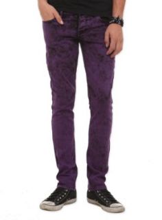 RUDE Purple Cloud Wash Skinny Jeans Size : 30 at  Mens Clothing store:
