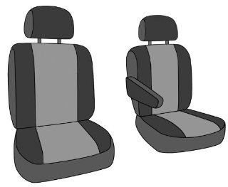 CalTrend Rear Row 40/60 Split Bench Custom Fit Seat Cover for Select Volkswagen Jetta Models   DuraPlus (Light Grey Insert and Black Trim): Automotive