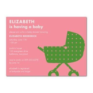 Baby Shower Invitations   Trendy Carriage: Watermelon By Dwell : Baby Shower Party Invitations : Baby