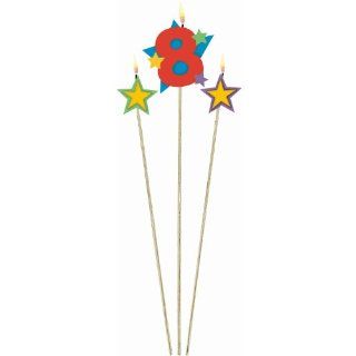 Number 8 Candle and Stars on a Stick: Toys & Games