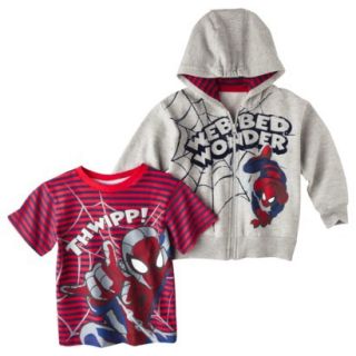 Spider Man Infant Toddler Boys Tee Shirt and Ho