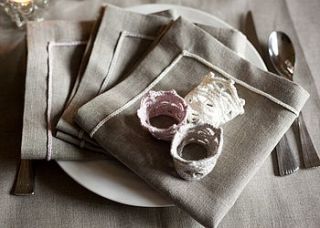 set of 4 hand crocheted cotton napkin rings by malooshi