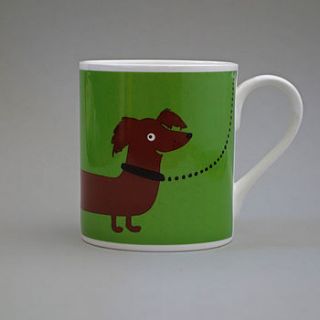sausage dog mug by lisa jones studio