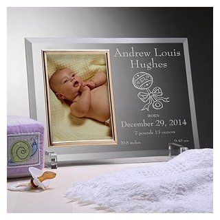 Personalized Birth Announcement Glass Baby Picture Frame   Single Frames