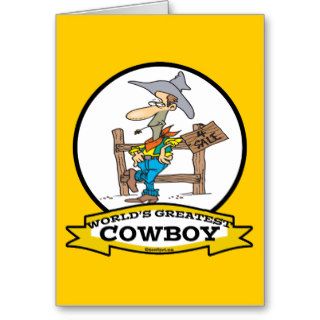 WORLDS GREATEST COWBOY II CARTOON GREETING CARD