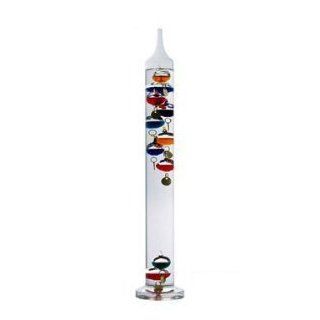 Lily's HomeTM 17 inch Galileo Thermometer, with 10 Multi Colored Spheres in Fahrenheit and Gold Number Tags : Outdoor Thermometers : Patio, Lawn & Garden