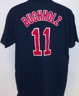 Clay Buchholz Boston Red Sox Name and Number T Shirt, Athletic Navy Adult Medium  Sports Fan Apparel  Sports & Outdoors