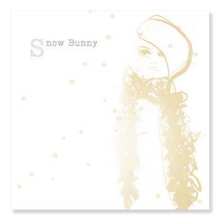 christmas card: snow bunny by soul water