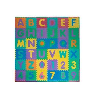 Foam Floor Alphabet and Number Puzzle Mat for Kids, 96 Piece: Toys & Games