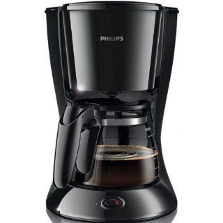Philips HD7447/20 Filterkaffeemaschine Basic Serie Glaskanne, 1000 W, schwarz: Küche & Haushalt