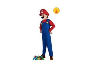 Original Lizenz Mariokostm Kostm Super Mario Brothers Bros. Rot fr Kinder Kinderkostm Gr. L, M, S, Gre:M: Spielzeug